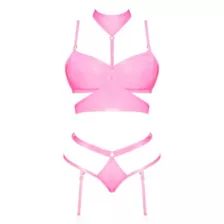 Demi Bra, Harness, Garter and Panties Set at Spencer's