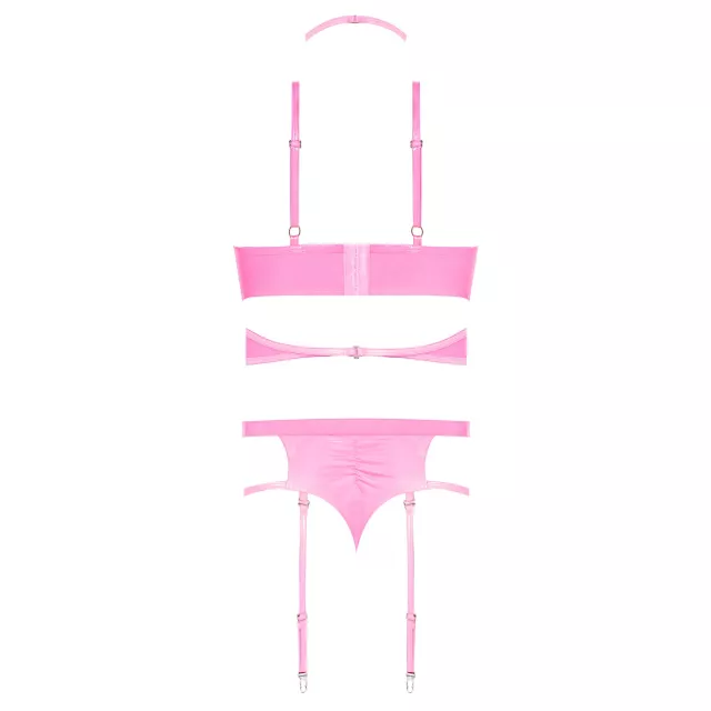 Plus Size Demi Bra, Harness, Garter and Panties Set at Spencer's