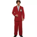 Adult Ron Burgundy Suit Costume - Anchorman at Spirit Halloween