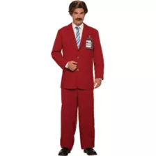 Adult Ron Burgundy Suit Costume - Anchorman at Spirit Halloween