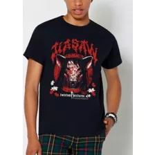 Jigsaw Pig Mask T Shirt - Saw at Spencer's