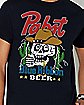 Pabst Blue Ribbon Cowboy Skull T Shirt