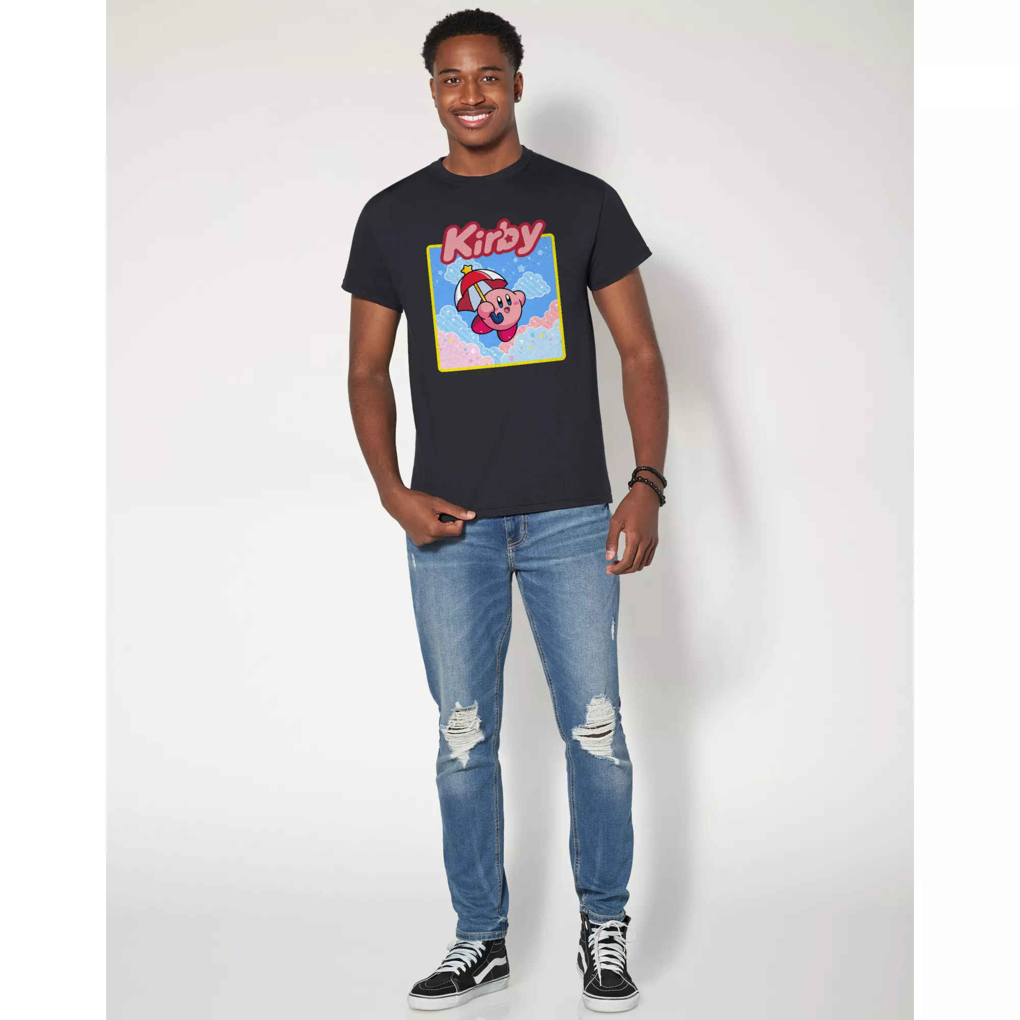 Starry Floating Kirby T Shirt at Spencer's