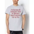 Shot Of Whiskey Over Cup Of Tea T Shirt at Spencer's
