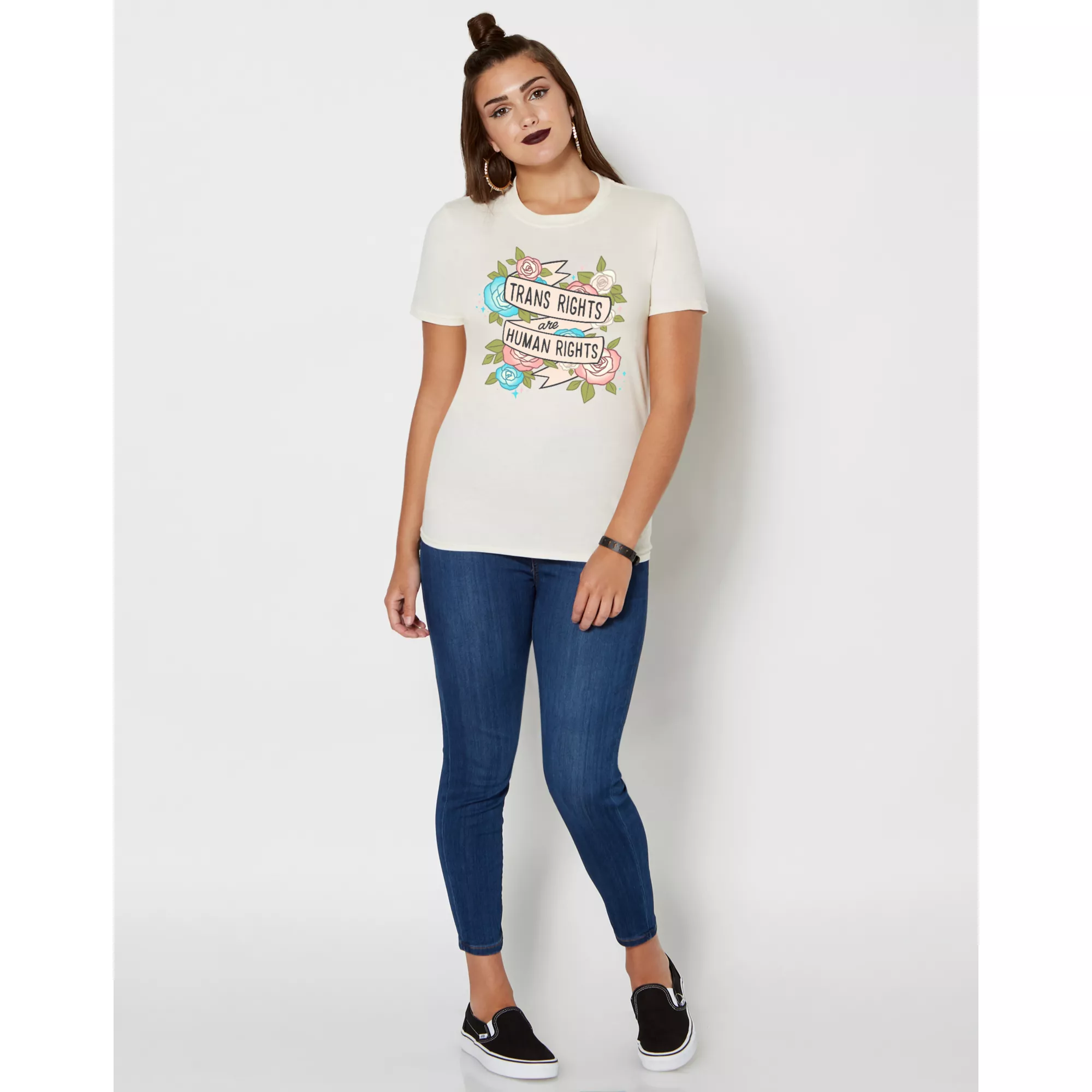 Trans Rights Floral T Shirt at Spencer's