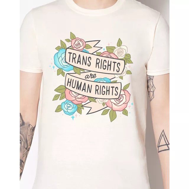 Trans Rights Floral T Shirt at Spencer's