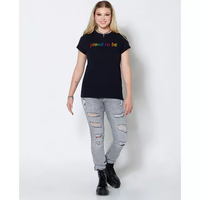 Rainbow Proud To Be T Shirt at Spencer's