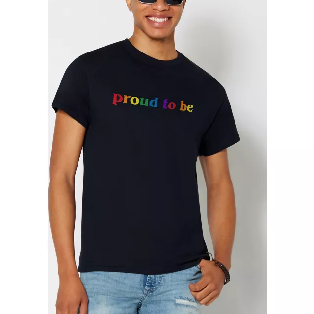 Rainbow Proud To Be T Shirt at Spencer's