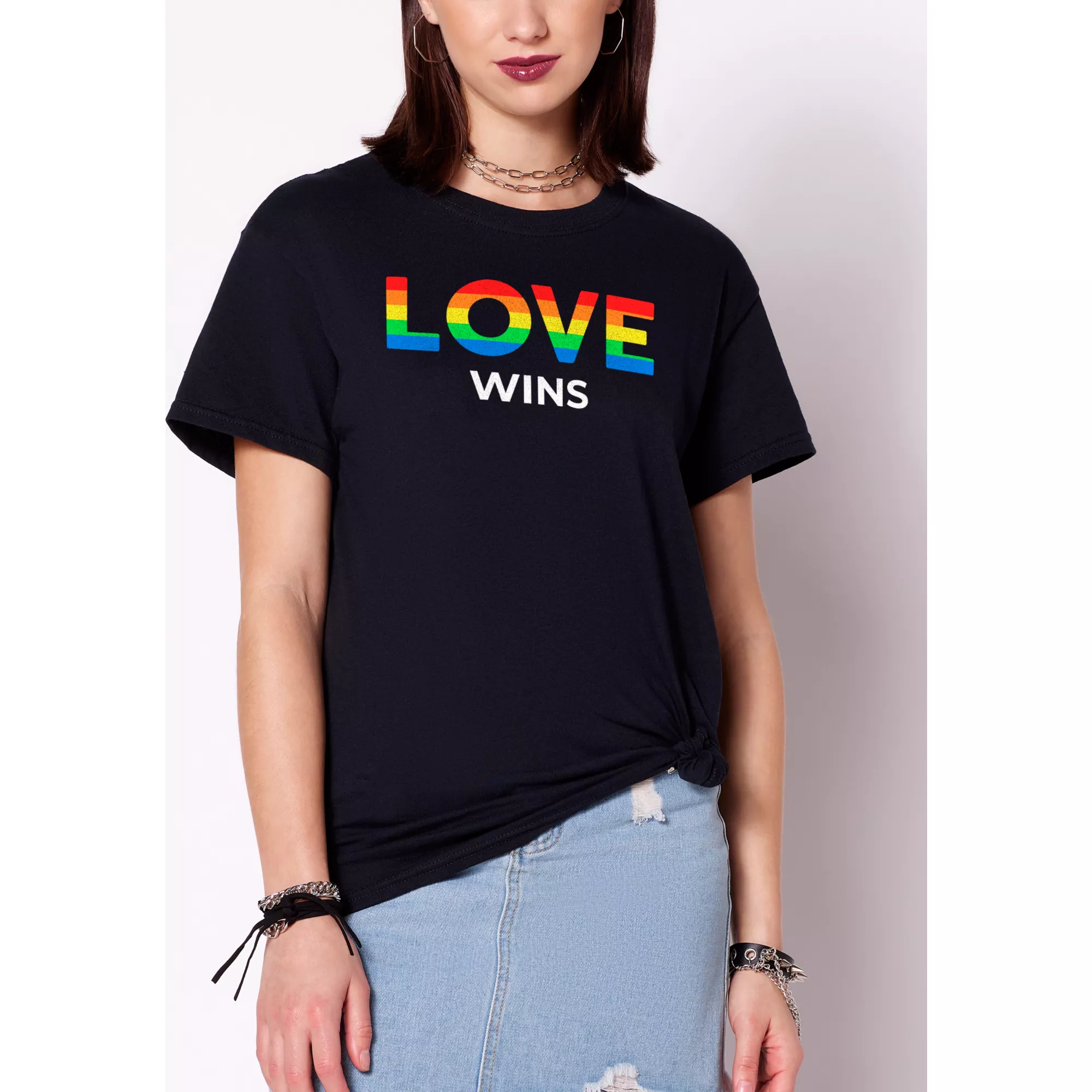 Rainbow Love Wins T Shirt at Spencer's