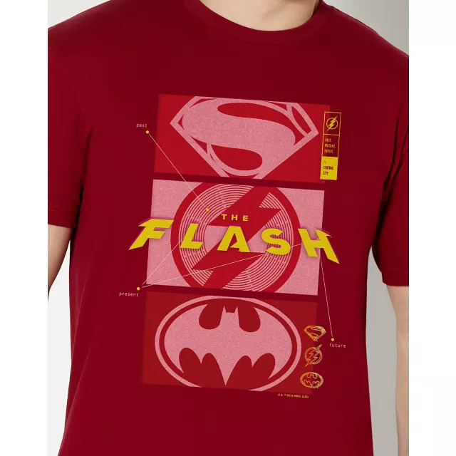 Stacked Superhero Logo T Shirt - The Flash at Spencer's