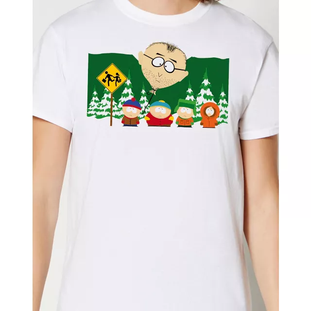 White Mr. Mackey T-Shirt - South Park at Spencer's