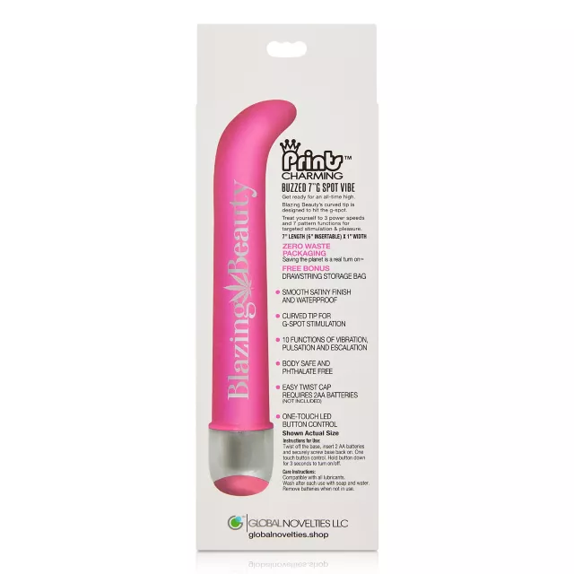 Blazing Beauty 10-Function Waterproof G-Spot Vibrator - 7 Inch at Spencer's