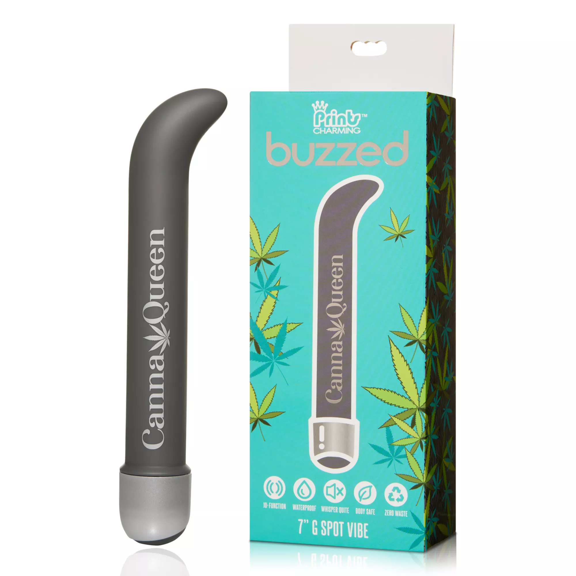 Buzzed Canna Queen Waterproof G-Spot Vibrator - 7 Inch at Spencer's