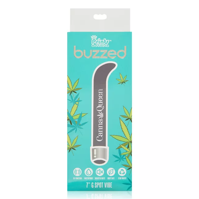 Buzzed Canna Queen Waterproof G-Spot Vibrator - 7 Inch at Spencer's