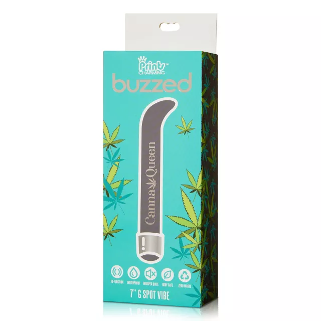 Buzzed Canna Queen Waterproof G-Spot Vibrator - 7 Inch at Spencer's