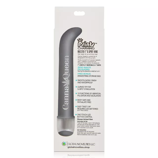 Buzzed Canna Queen Waterproof G-Spot Vibrator - 7 Inch at Spencer's