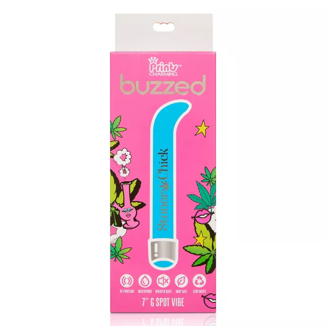Buzzed Stoner Chick Waterproof G-Spot Vibrator - 7 Inch at Spencer's