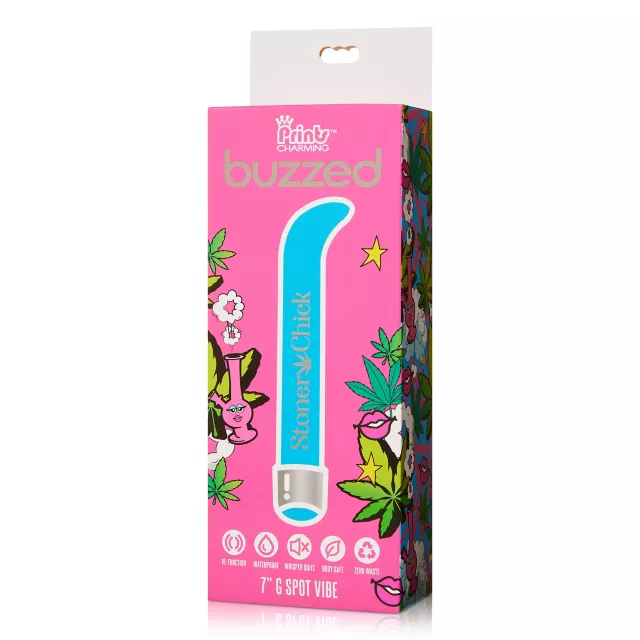 Buzzed Stoner Chick Waterproof G-Spot Vibrator - 7 Inch at Spencer's