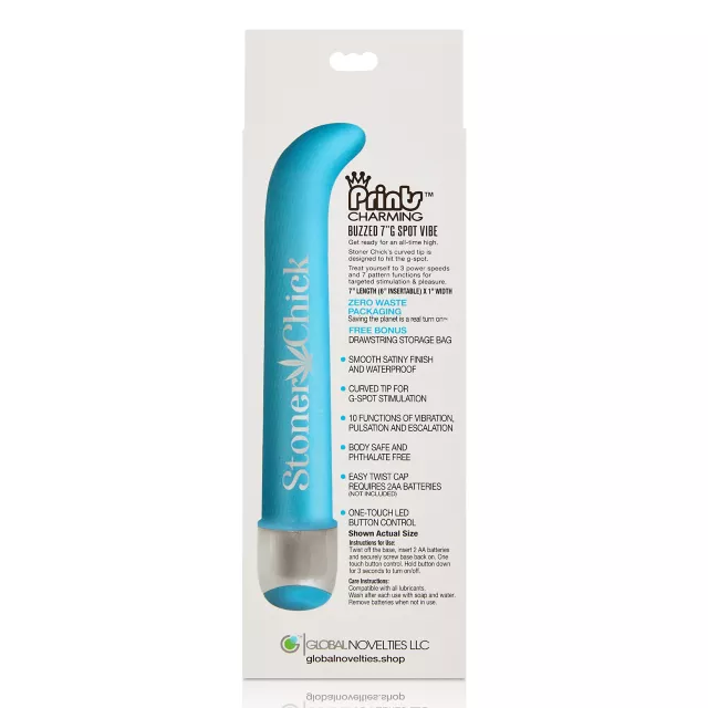 Buzzed Stoner Chick Waterproof G-Spot Vibrator - 7 Inch at Spencer's