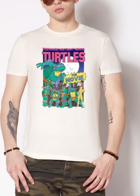 Official Teenage Mutant Ninja Turtles Cheesy Poster Tee - Natural - Medium