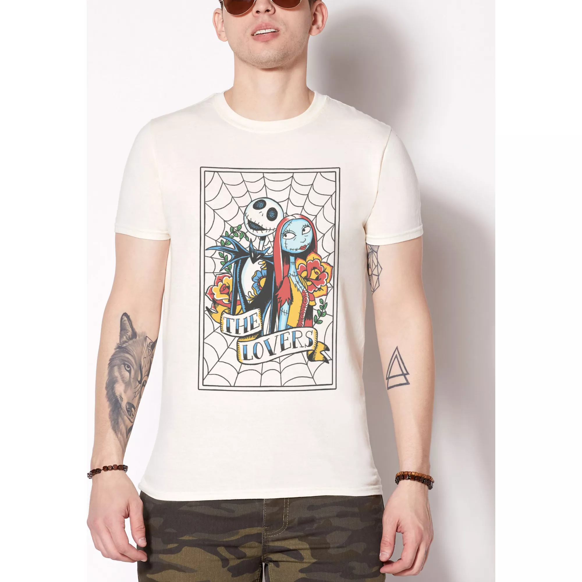 Jack Skellington and Sally Lovers Tattoo T Shirt - The Nightmare Before Christmas at Spencer's