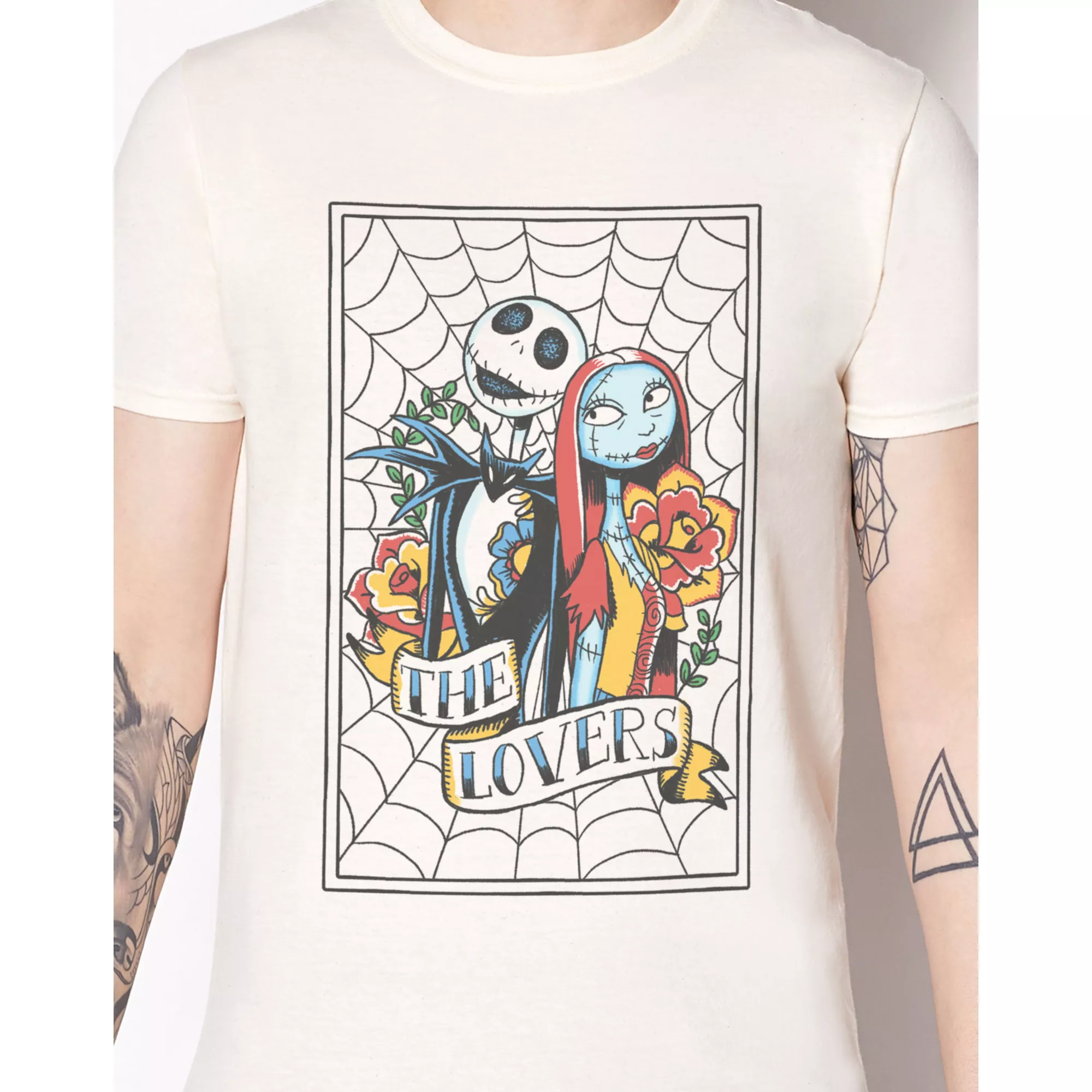 Jack Skellington and Sally Lovers Tattoo T Shirt - The Nightmare Before Christmas at Spencer's