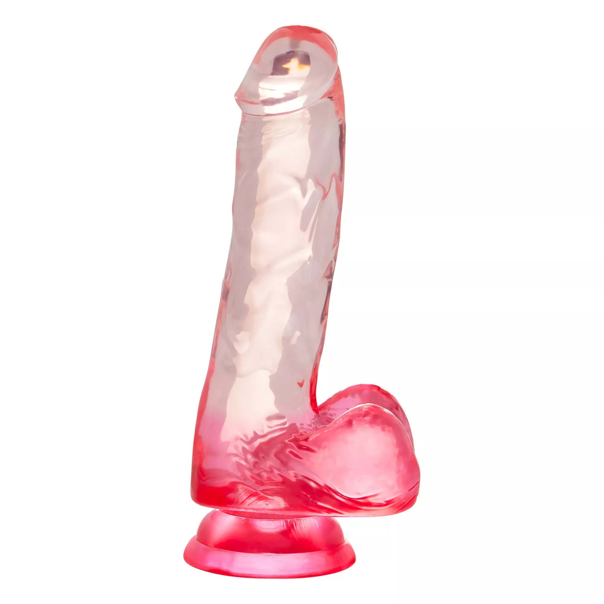 King Cock Realistic Suction Cup 6 Inch Dildo with Pink Balls at Spencer's