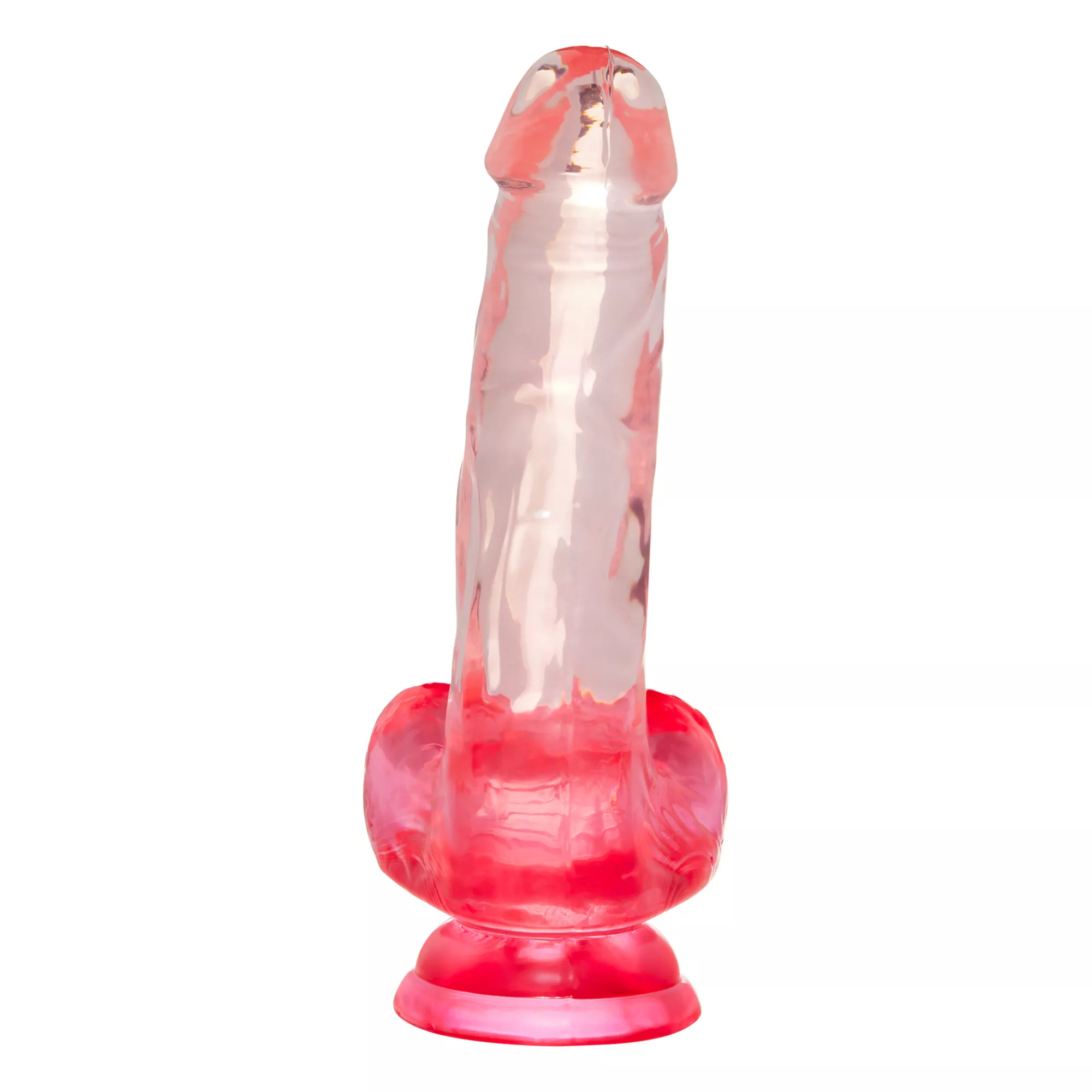 King Cock Realistic Suction Cup 6 Inch Dildo with Pink Balls at Spencer's