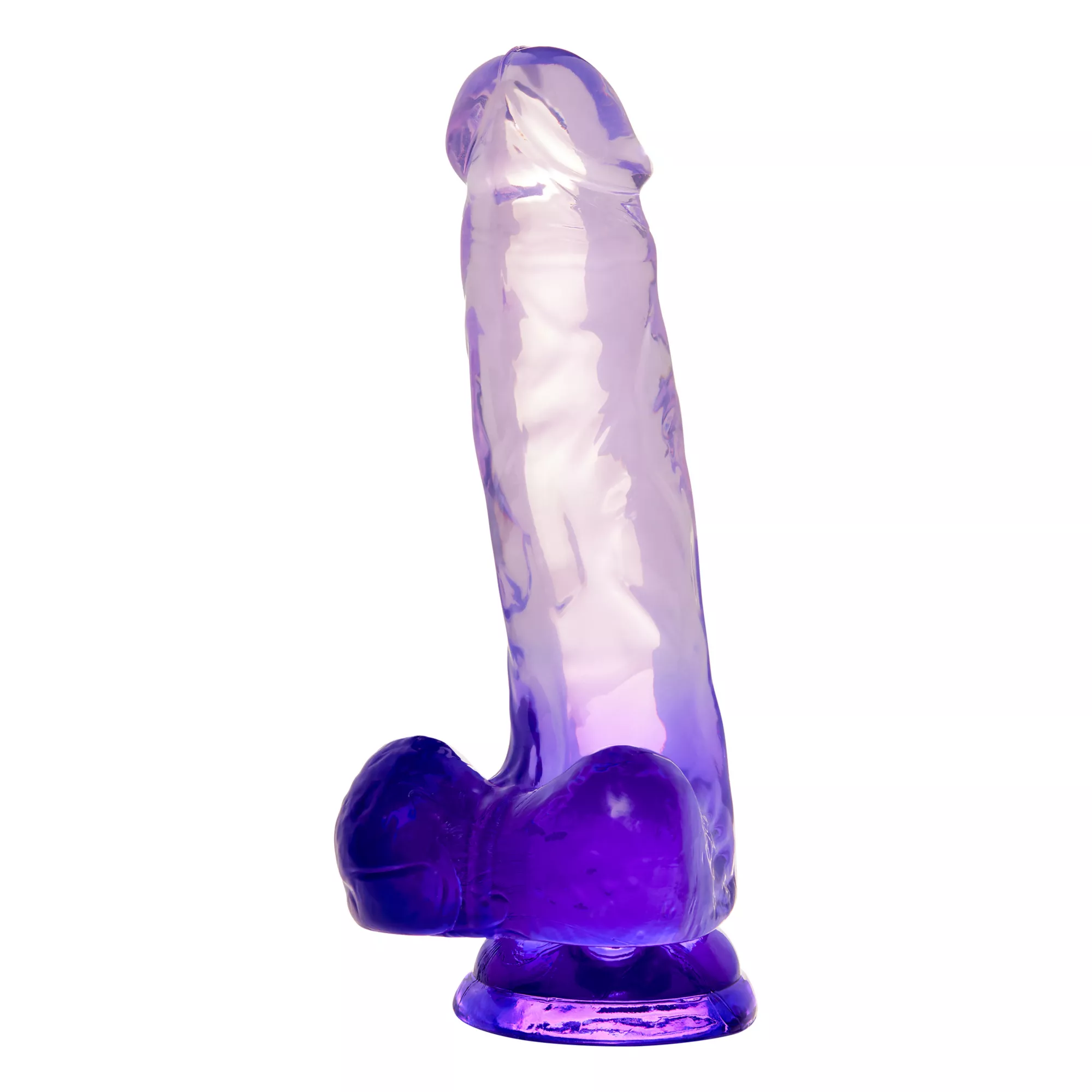 King Cock Realistic Suction Cup 6 Inch Dildo with Purple Balls at Spencer's