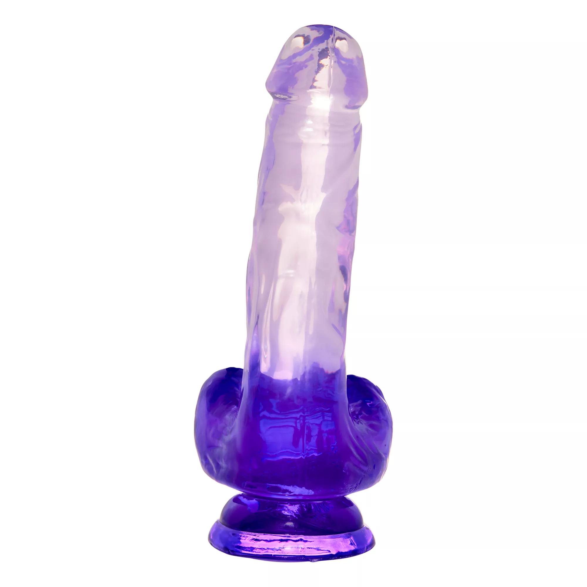 King Cock Realistic Suction Cup 6 Inch Dildo with Purple Balls at Spencer's