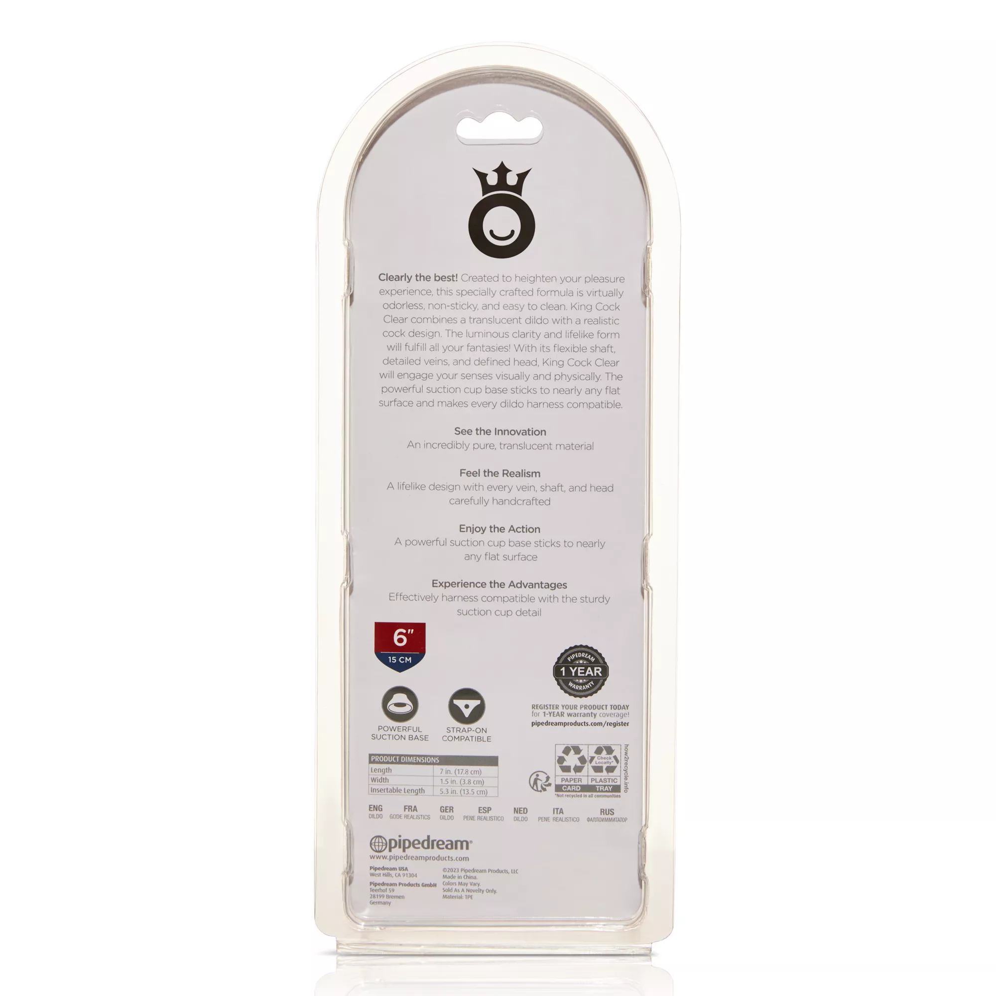 King Cock Realistic Suction Cup 6 Inch Dildo with Purple Balls at Spencer's