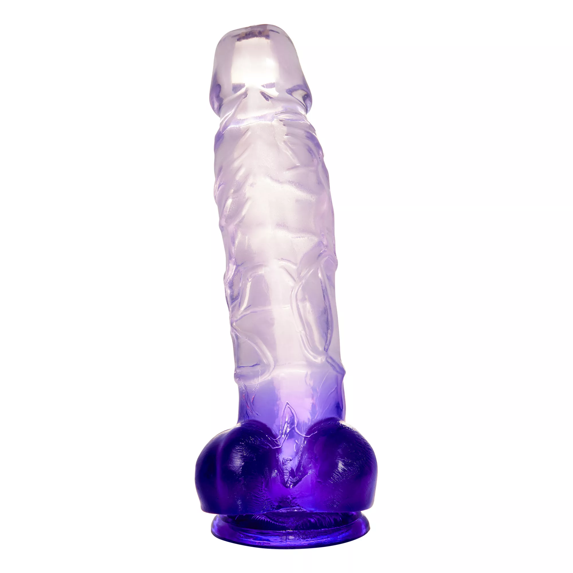 King Cock Realistic Suction Cup 8 Inch Dildo with Purple Balls at Spencer's