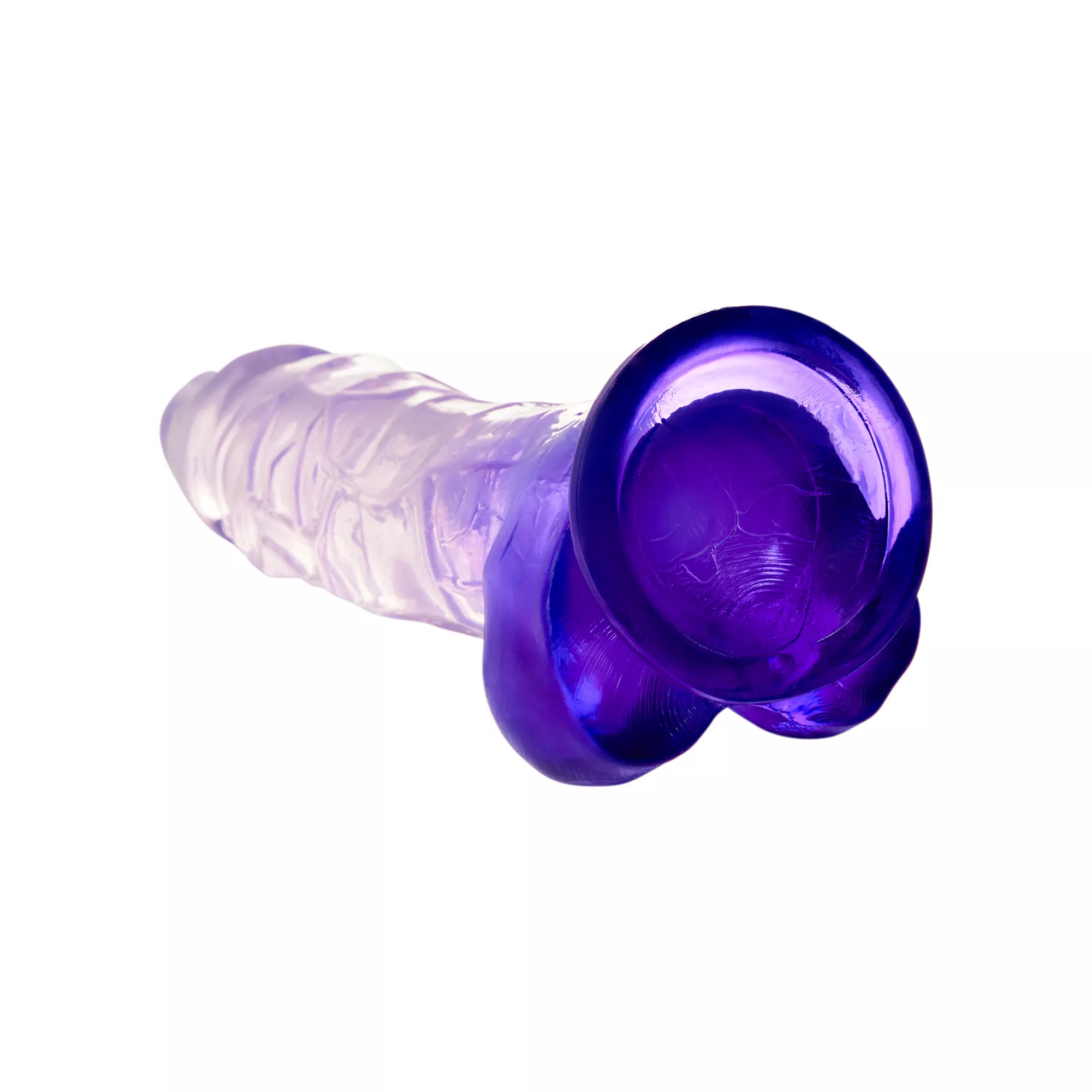 King Cock Realistic Suction Cup 8 Inch Dildo with Purple Balls at Spencer's