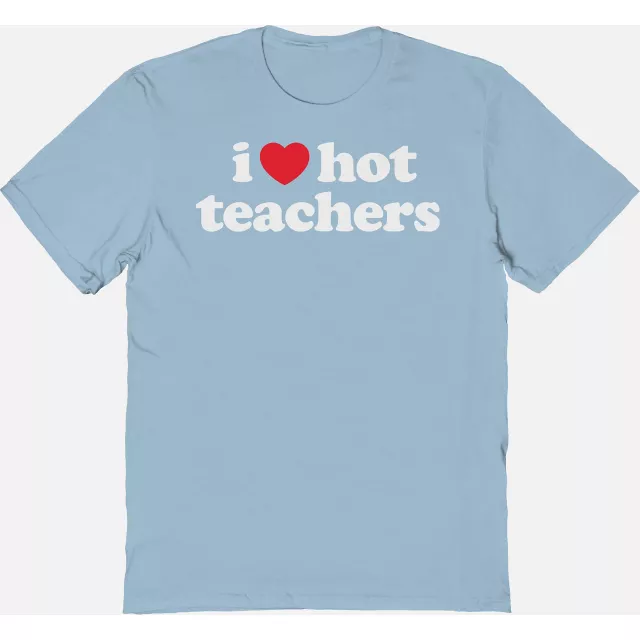 Light Blue I Heart Hot Teachers T Shirt - Danny Duncan at Spencer's