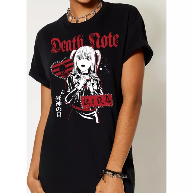 ✩ misa✩ Anime Death Note Misa Amane T Shirt Cotton Vintage Washed