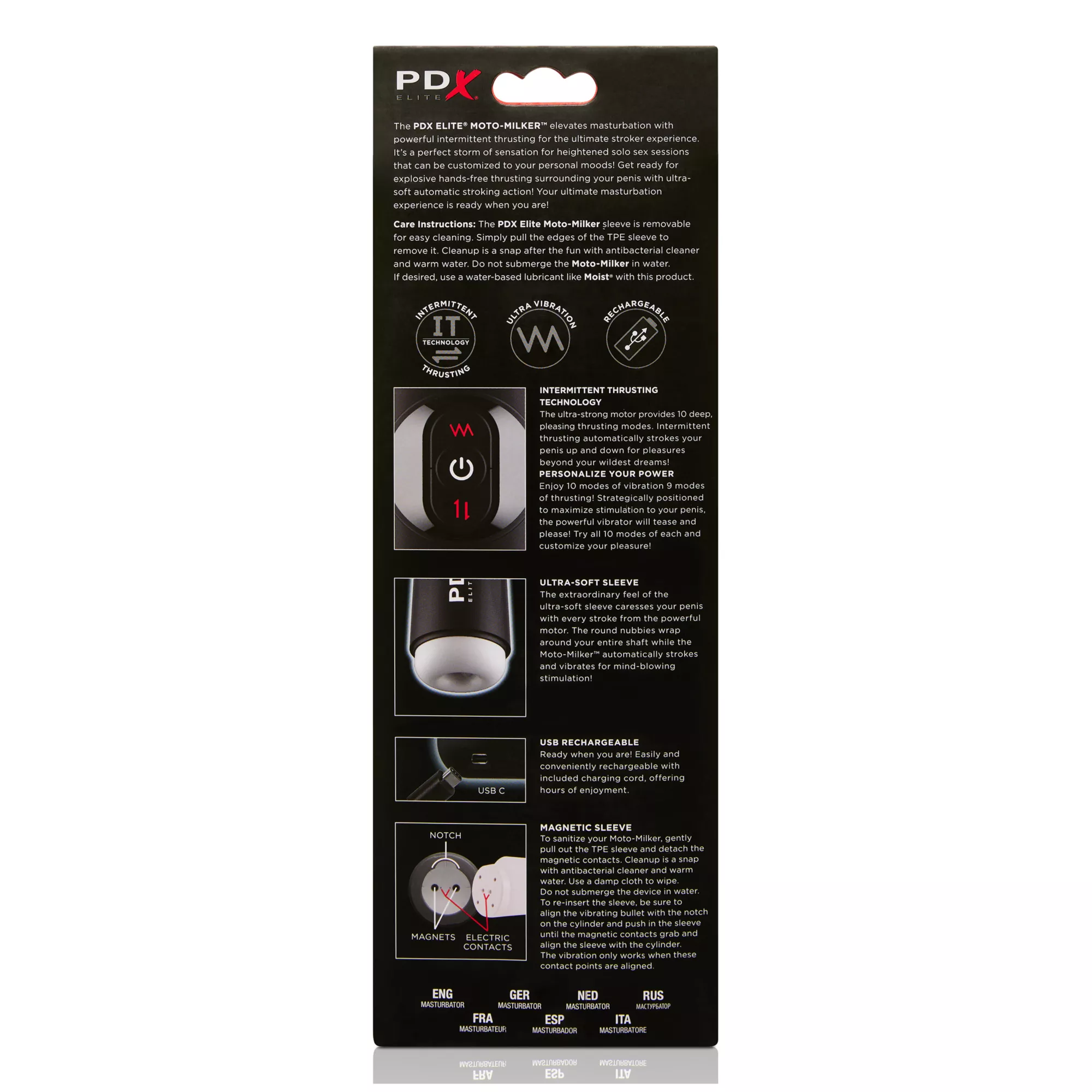 PDX Elite Moto Milker Stroker - 9.75 Inch at Spencer's