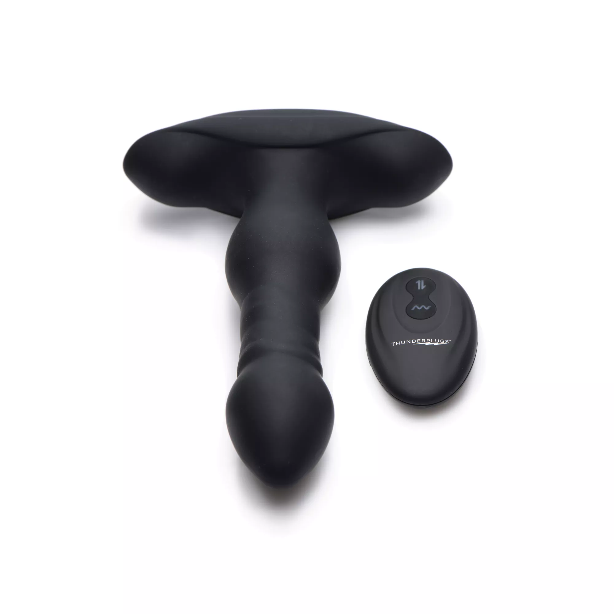 10-Function Remote Control Thrusting Vibrating Butt Plug - 6 Inch at Spencer's