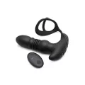 Remote Control 10-Function Thrusting Vibrating Butt Plug with Cock and Ball Strap - 5.7 Inch at Spencer's