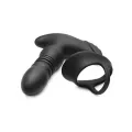 Remote Control 10-Function Thrusting Vibrating Butt Plug with Cock and Ball Strap - 5.7 Inch at Spencer's