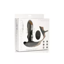Remote Control 10-Function Thrusting Vibrating Butt Plug with Cock and Ball Strap - 5.7 Inch at Spencer's