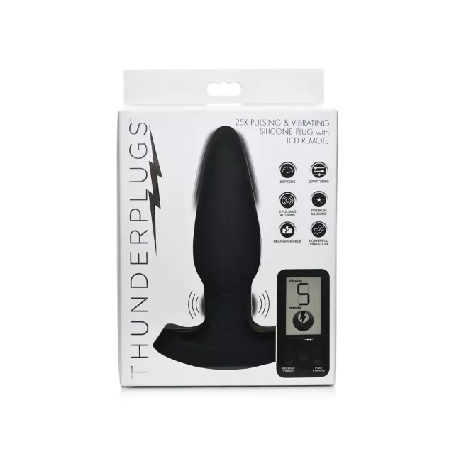 25-Function Remote Control Pulsing and Vibrating Butt Plug - 6.1 Inch at Spencer's