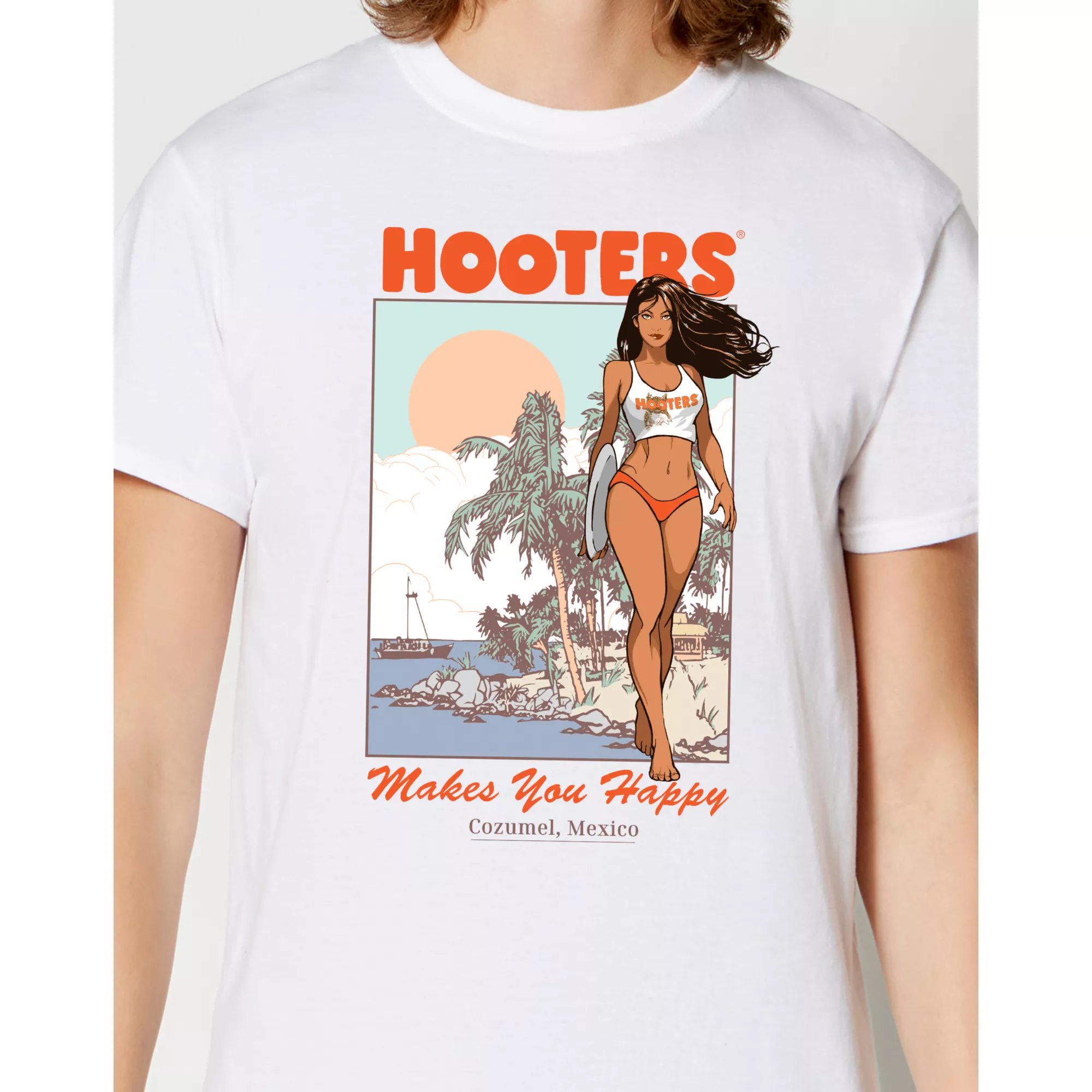 Hooters Makes You Happy Cozumel T Shirt at Spencer's