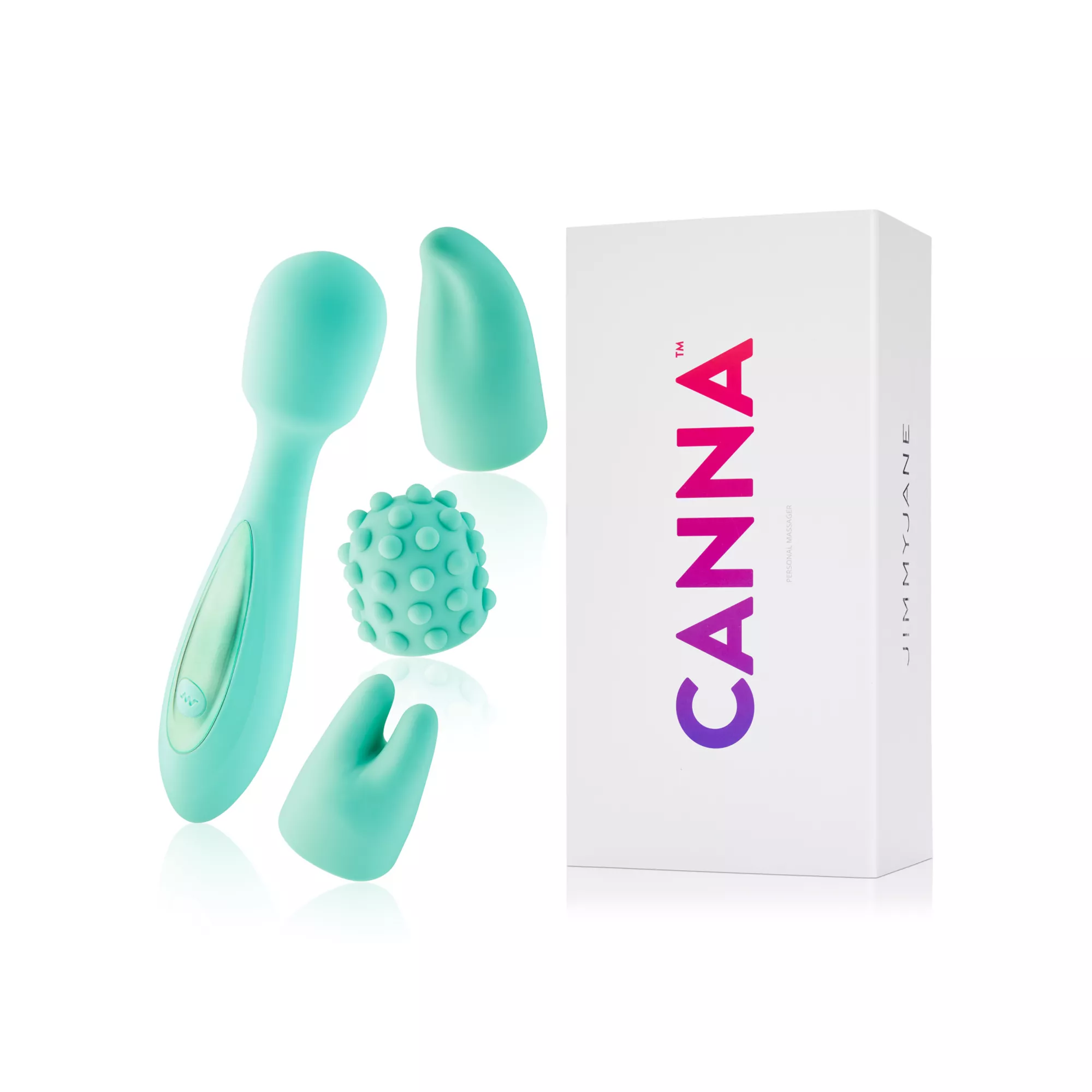 Canna 7-Function Rechargeable Waterproof Wand Vibrator with Attachments 9 Inch - JimmyJane at Spencer's