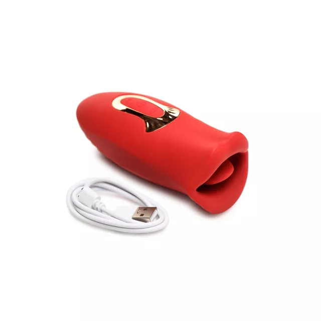 20-Function Kiss and Tell Kissing and Vibrating Rechargeable Waterproof Clitoral Stimulator - 5.1 Inch at Spencer's