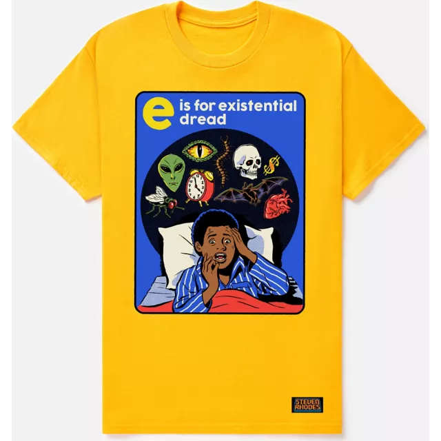 E is for Existential Dread T Shirt - Steven Rhodes at Spencer's