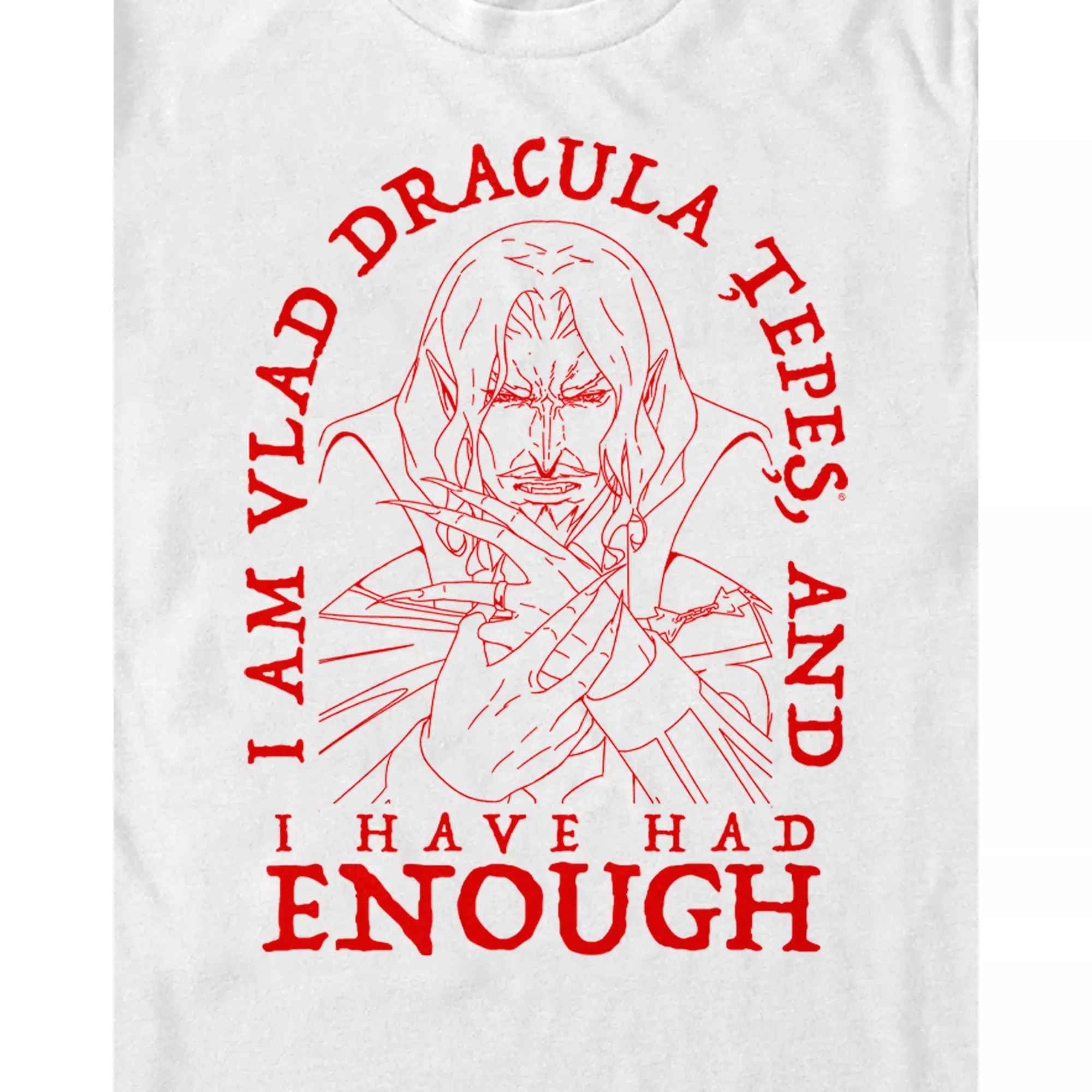 Vlad Dracula Tepes Had Enough T Shirt - Castlevania at Spencer's