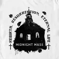 Black and White Midnight Mass T Shirt at Spencer's