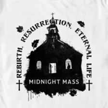 Black and White Midnight Mass T Shirt at Spencer's