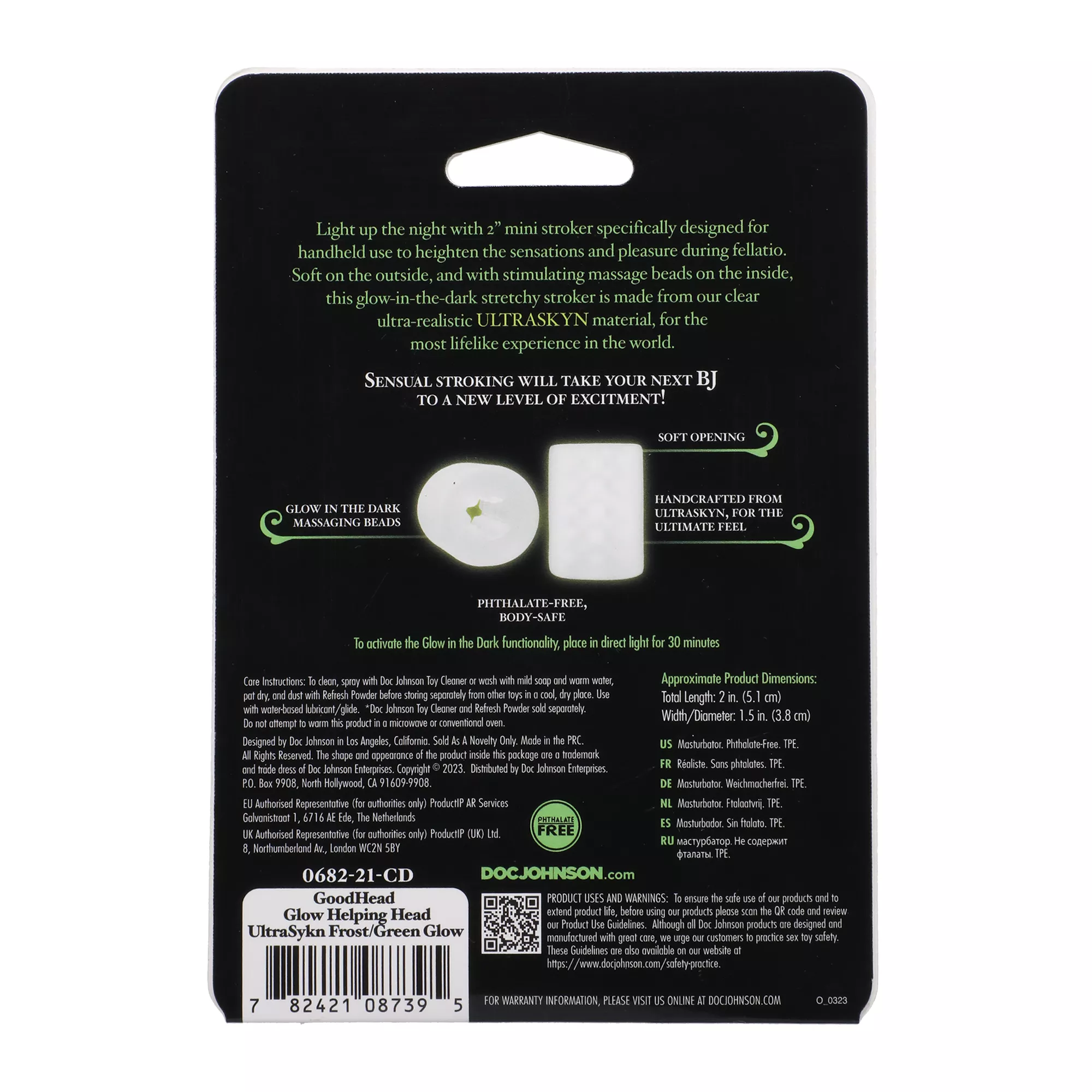 Glow-in-the-Dark Helping Head Blowjob Helper Stroker at Spencer's