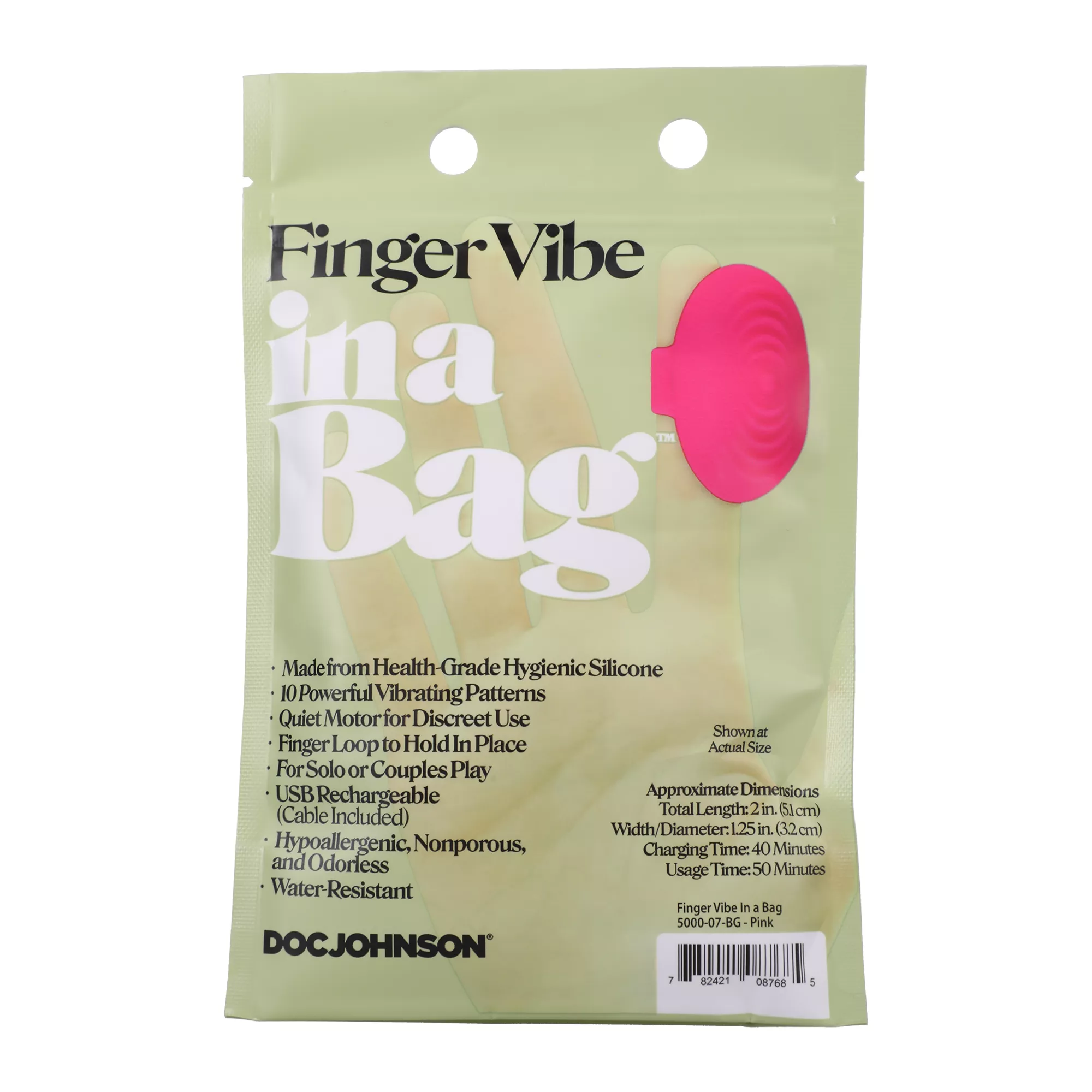 10-Function Rechargeable Finger Vibrator in a Bag - 2 Inch at Spencer's